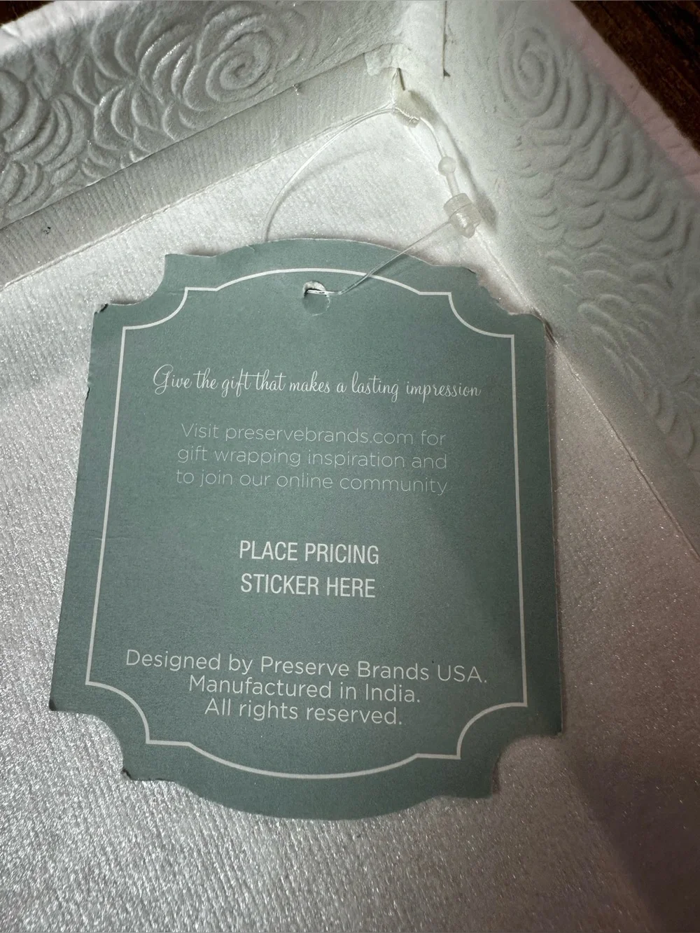 Elegant white Embossed Gift Box - Decorative Party Supply